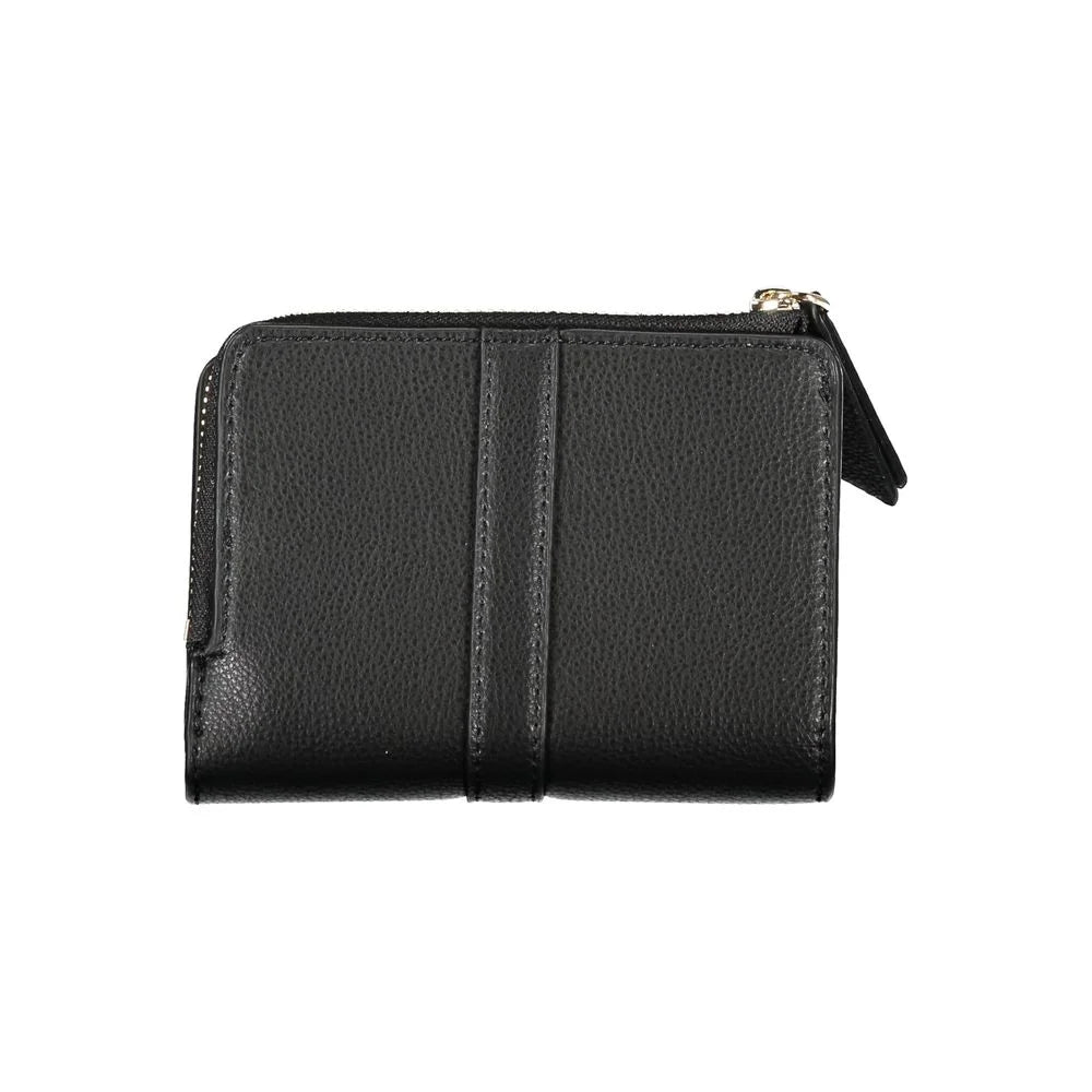 Tommy Hilfiger Sleek Black Zip Wallet with Coin Purse - Wallets