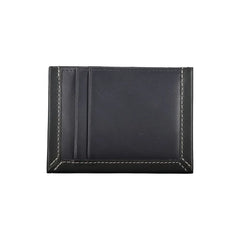 Tommy Hilfiger Sleek Blue Leather Card Holder with Contrast Detail - Card Cases