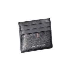 Tommy Hilfiger Sleek Blue Leather Card Holder with Contrast Details - Card Cases