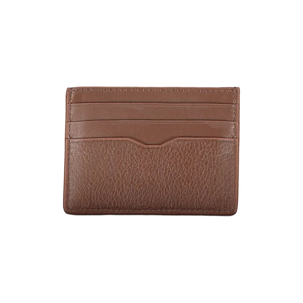 Tommy Hilfiger Sleek Leather Card Holder with Contrast Detailing - Card Cases