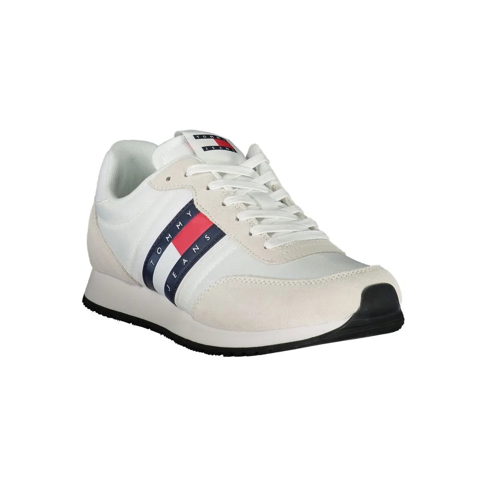 Tommy Hilfiger Sleek White Sneakers with Contrasting Details - EU44/US11 - Sneakers