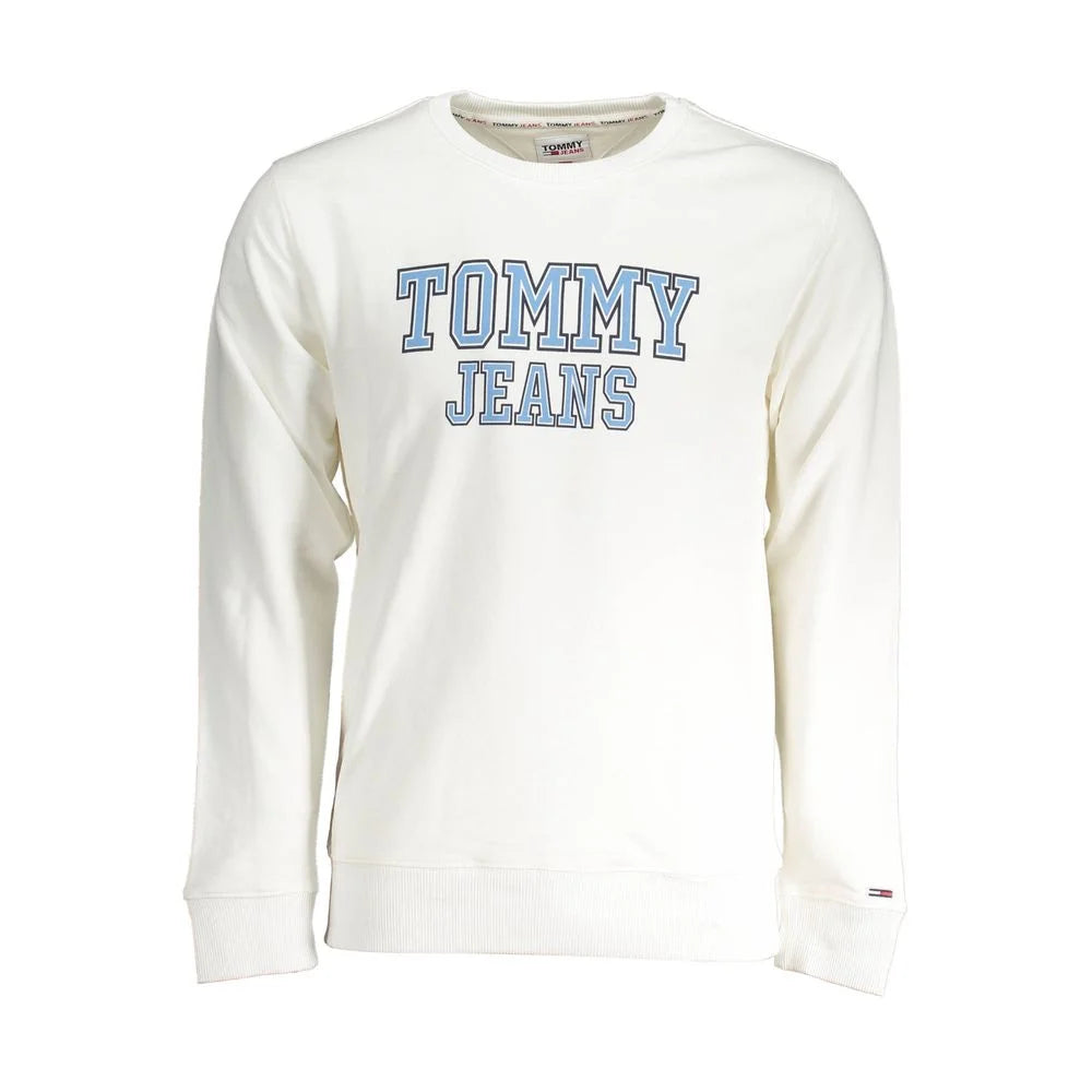 Tommy Hilfiger White Cotton Men Sweater - Sweatshirts