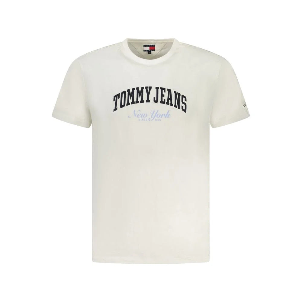 Tommy Hilfiger White Cotton Men T-Shirt - T-Shirts