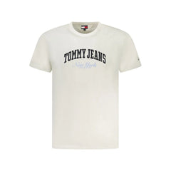Tommy Hilfiger White Cotton Men T-Shirt - T-Shirts