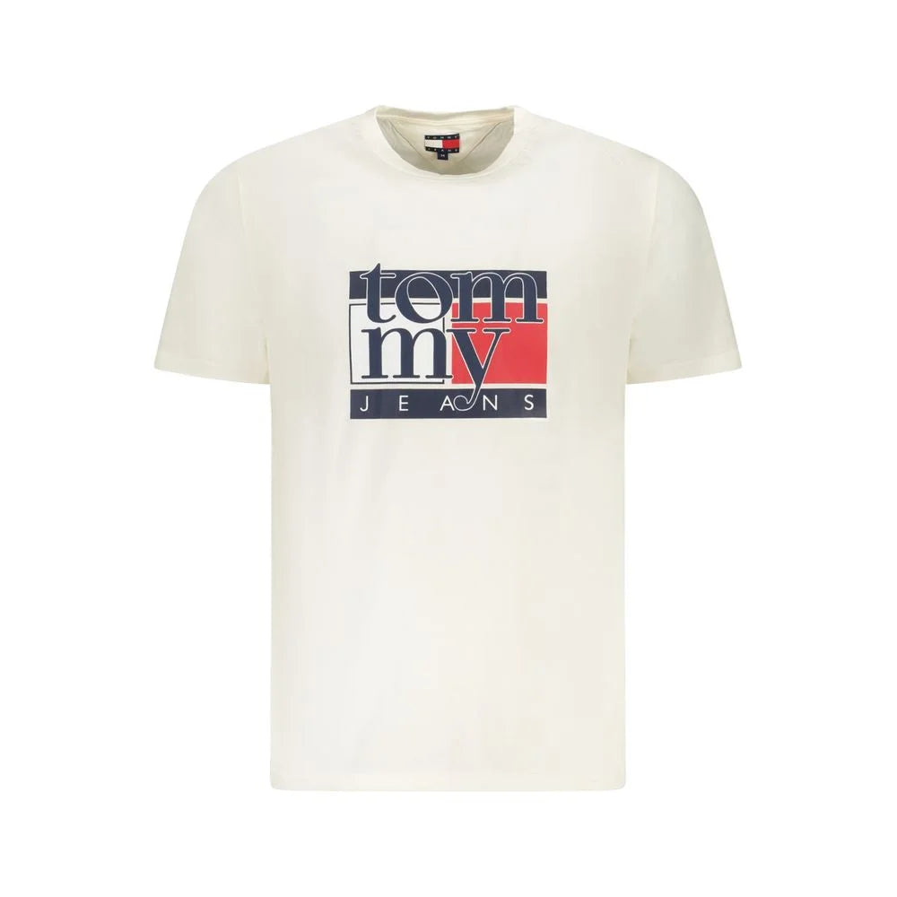 Tommy Hilfiger White Cotton Men T-Shirt - T-Shirts