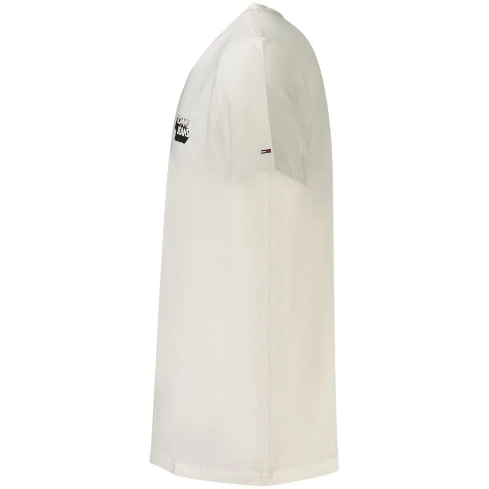 Tommy Hilfiger White Cotton Men T-Shirt - T-Shirts