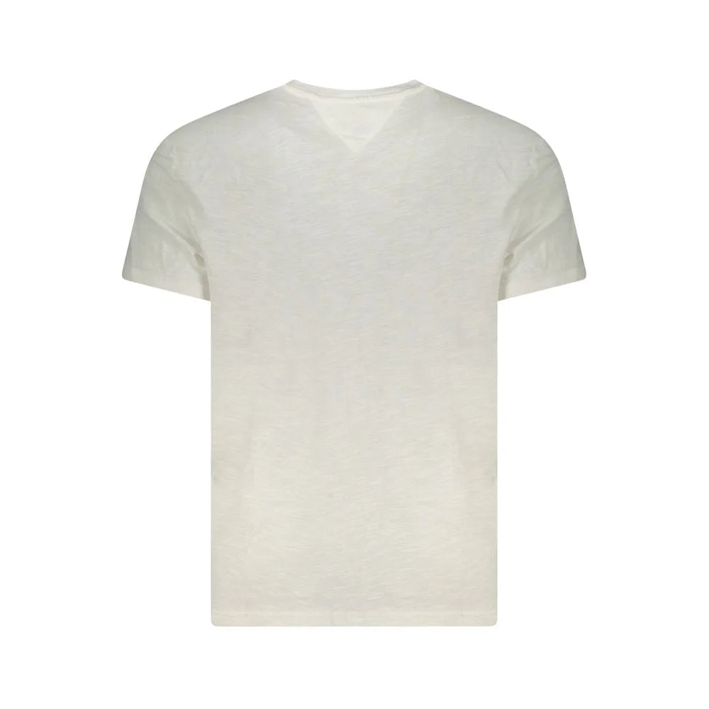 Tommy Hilfiger White Cotton Men T-Shirt - T-Shirts