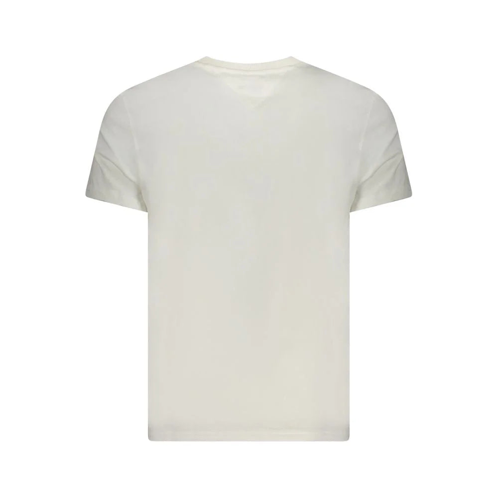 Tommy Hilfiger White Cotton Men T-Shirt - T-Shirts