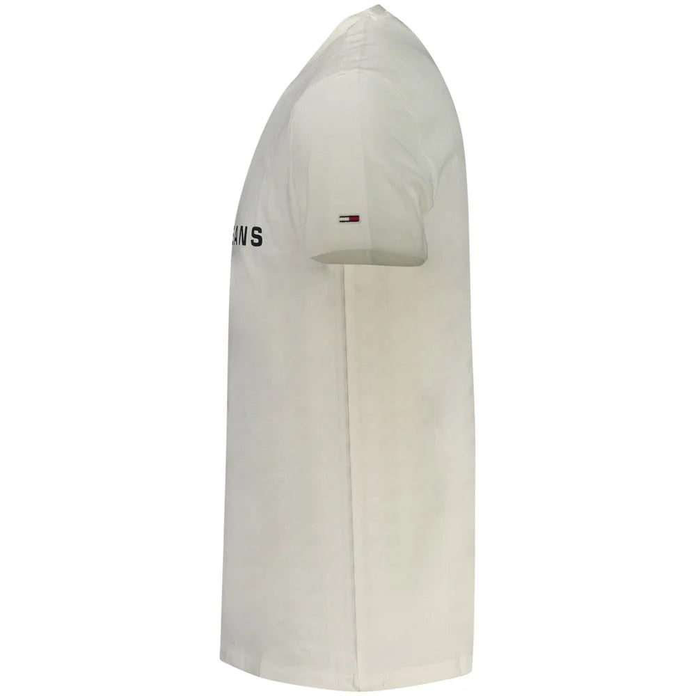 Tommy Hilfiger White Cotton Men T-Shirt - T-Shirts