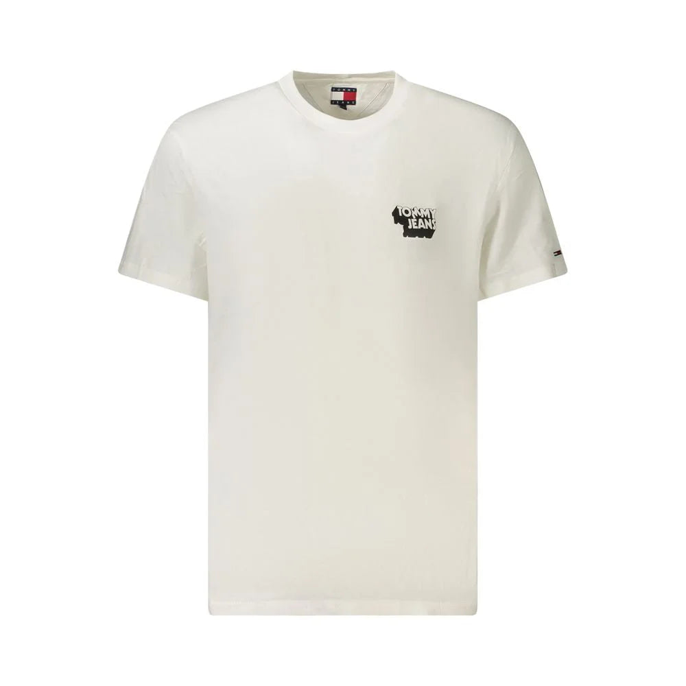 Tommy Hilfiger White Cotton Men T-Shirt - T-Shirts