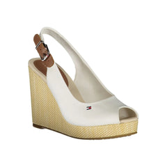 Tommy Hilfiger White Cotton Sandal - Sandals