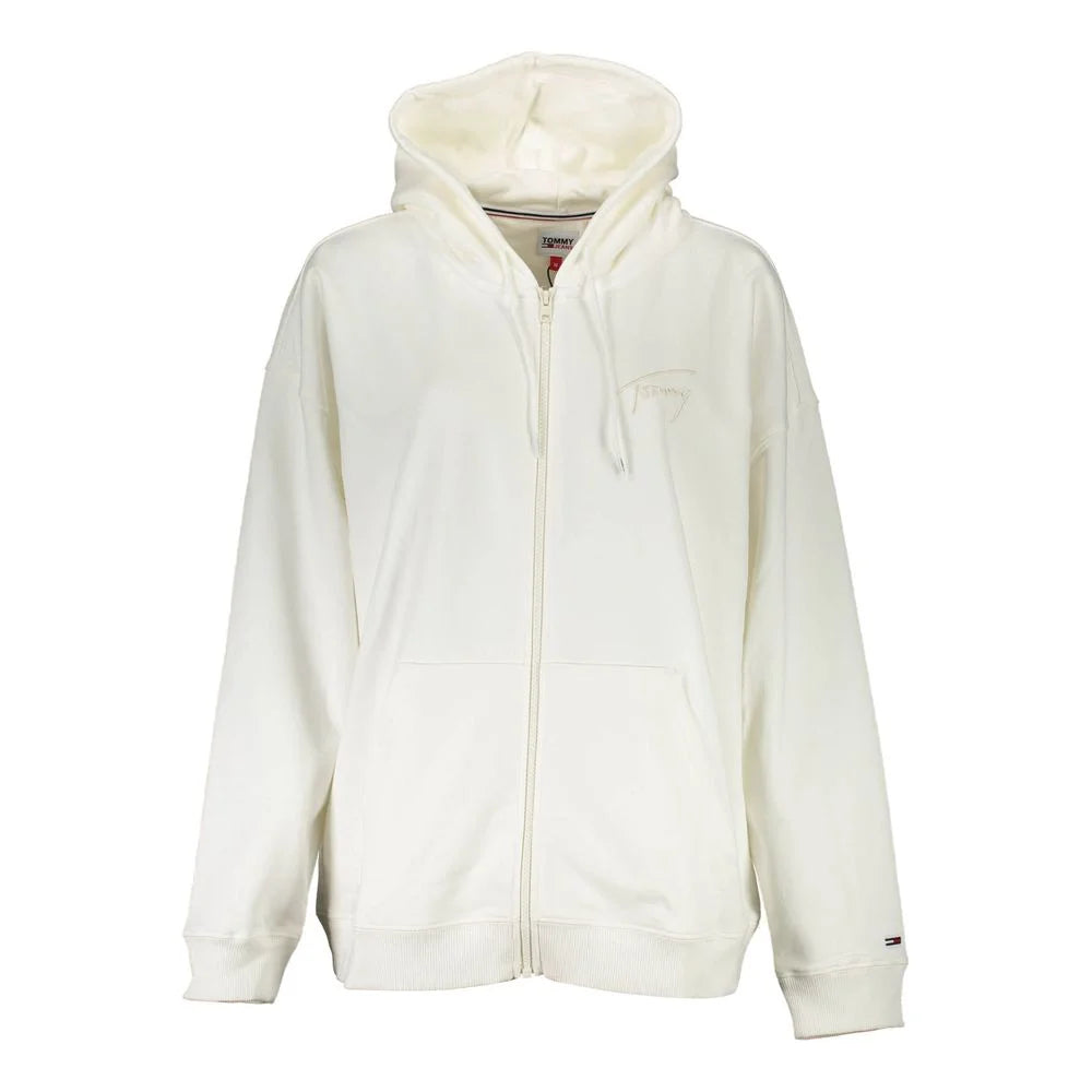 Tommy Hilfiger White Cotton Women’s Hoodie - L - Hoodies