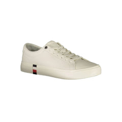 Tommy Hilfiger White Leather Men Sneaker - EU44/US11 - Sneakers