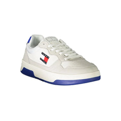 Tommy Hilfiger White Leather Men Sneaker - Sneakers