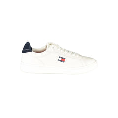 Tommy Hilfiger White Leather Men Sneaker - Sneakers