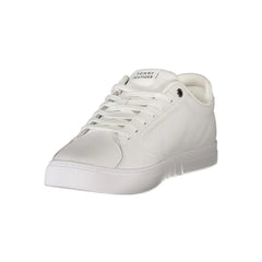 Tommy Hilfiger White Leather Men Sneaker - Sneakers