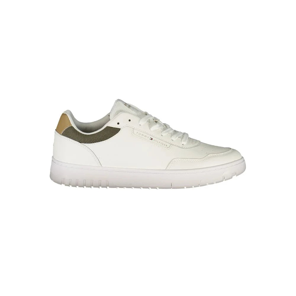 Tommy Hilfiger White Leather Men Sneaker - Sneakers