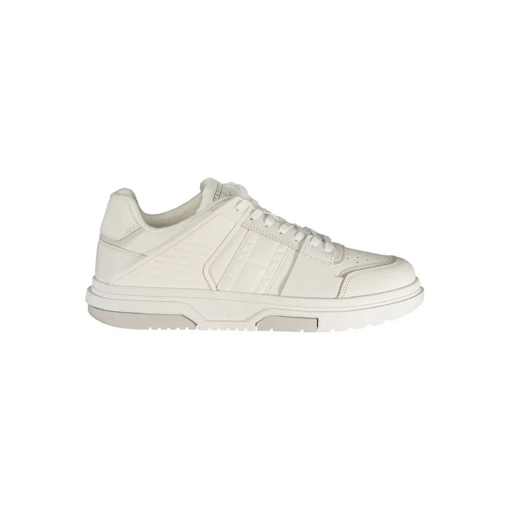Tommy Hilfiger White Leather Men Sneaker - Sneakers