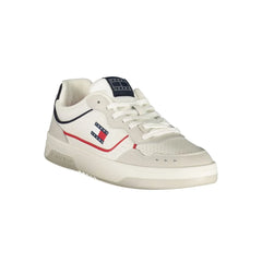 Tommy Hilfiger White Leather Men Sneaker - Sneakers