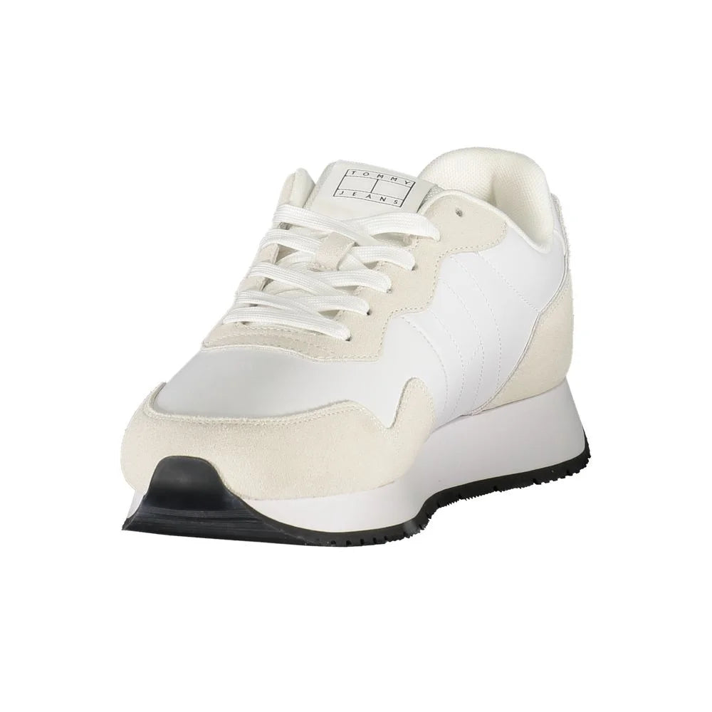 Tommy Hilfiger White Leather Men Sneaker - Sneakers