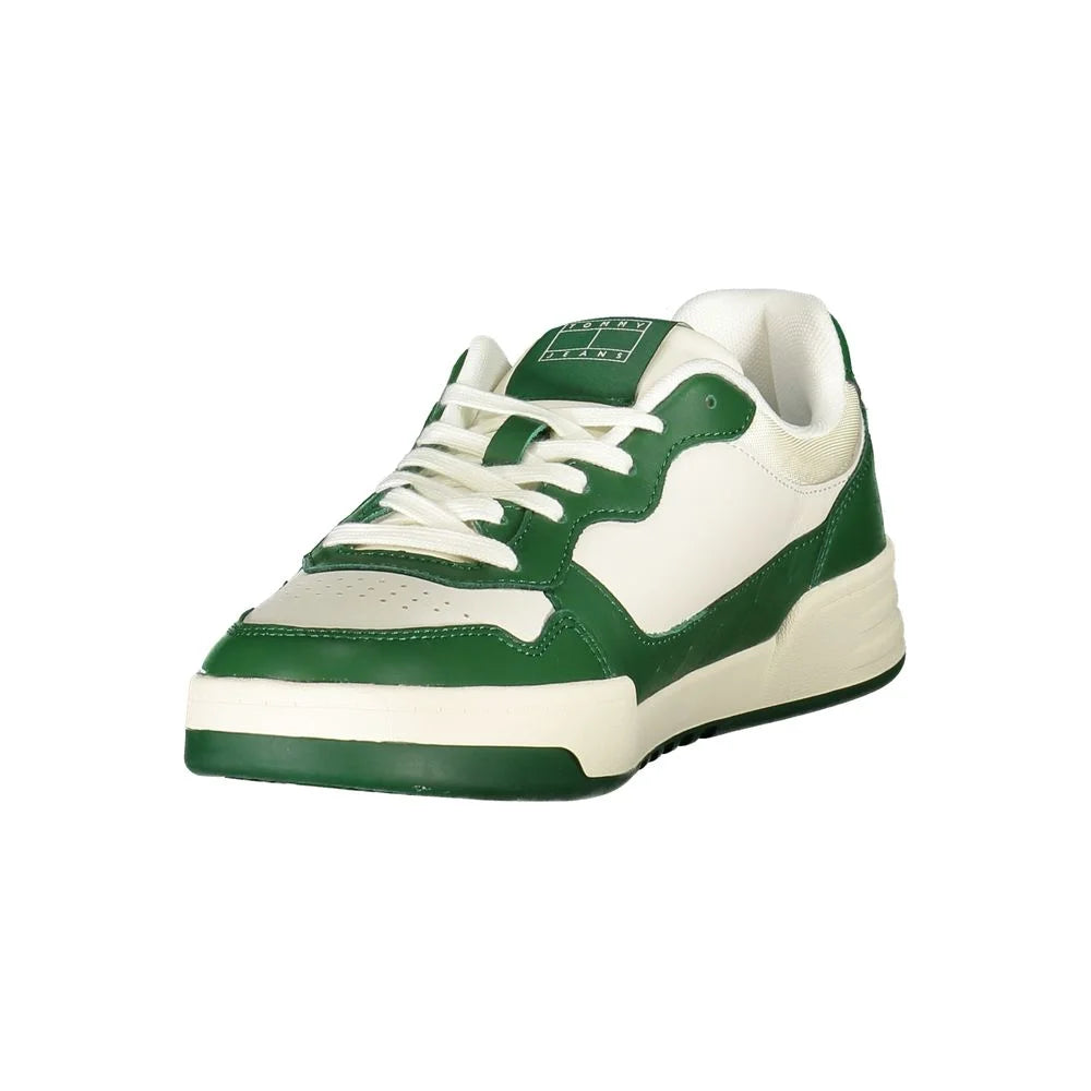 Tommy Hilfiger White Leather Men Sneaker - Sneakers