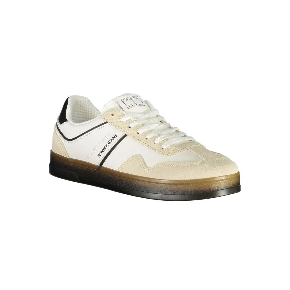 Tommy Hilfiger White Leather Men Sneaker - Sneakers