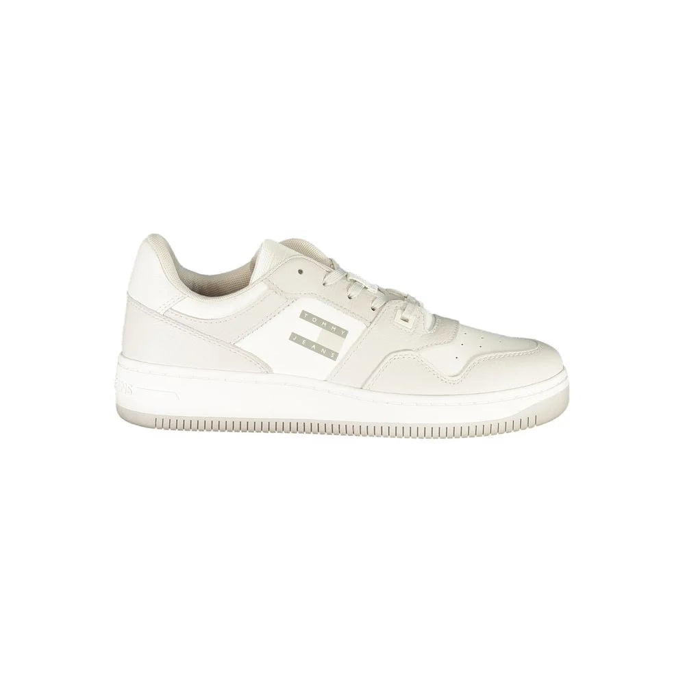 Tommy Hilfiger White Leather Men Sneaker - Sneakers