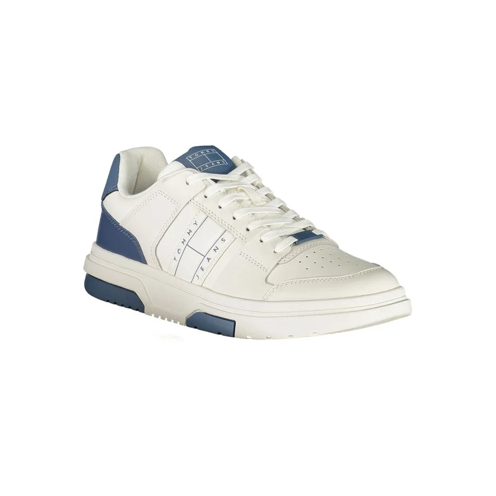 Tommy Hilfiger White Leather Men Sneaker - Sneakers