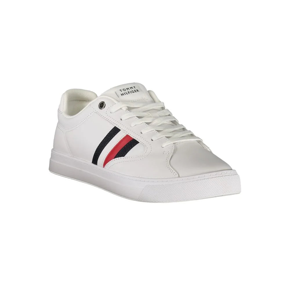 Tommy Hilfiger White Leather Men Sneaker - Sneakers
