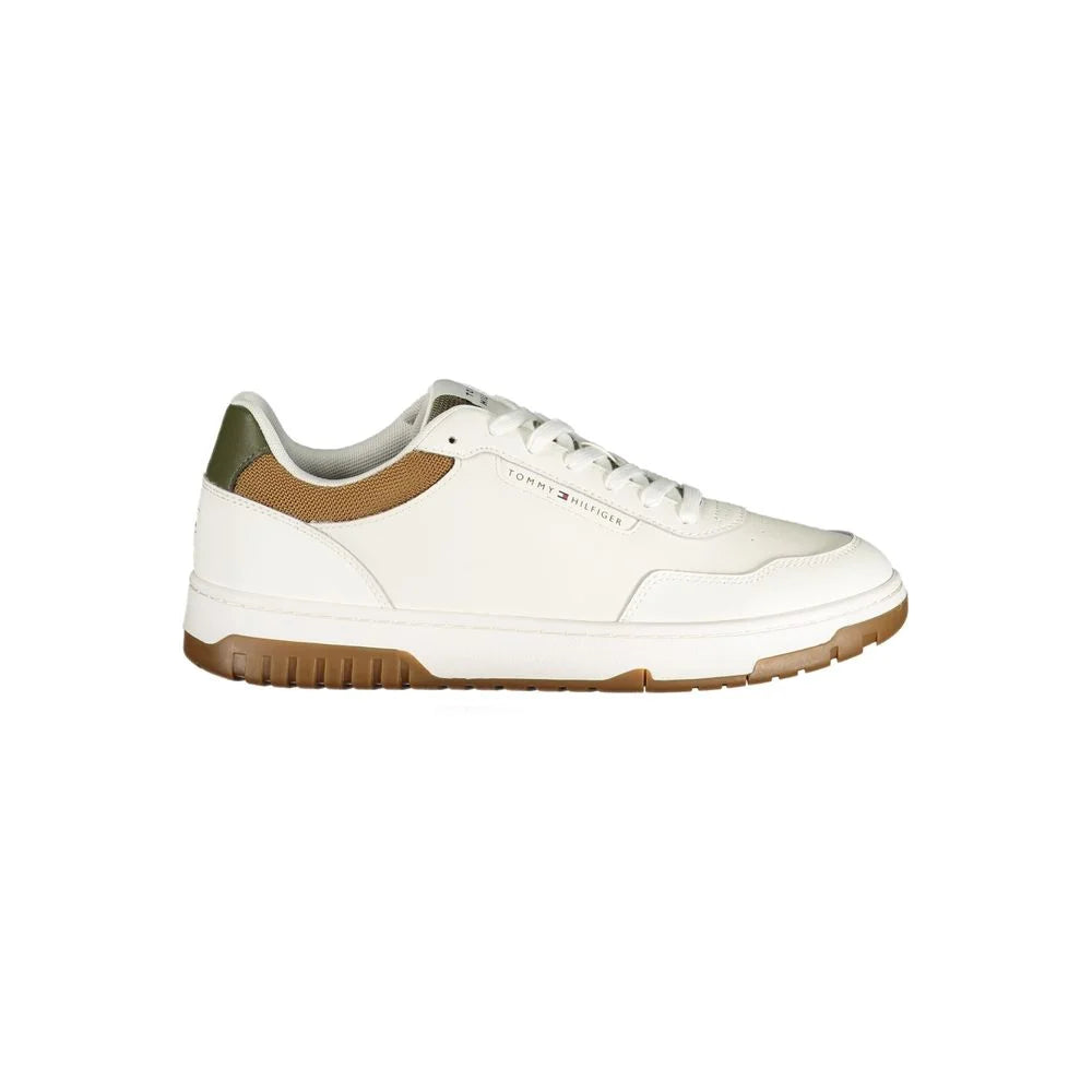 Tommy Hilfiger White Leather Men Sneaker - Sneakers
