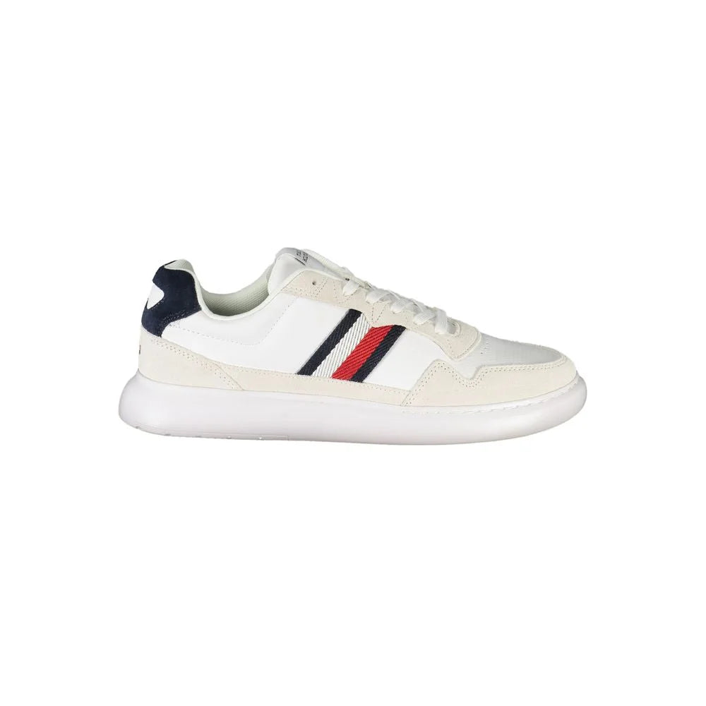 Tommy Hilfiger White Leather Men Sneaker - Sneakers