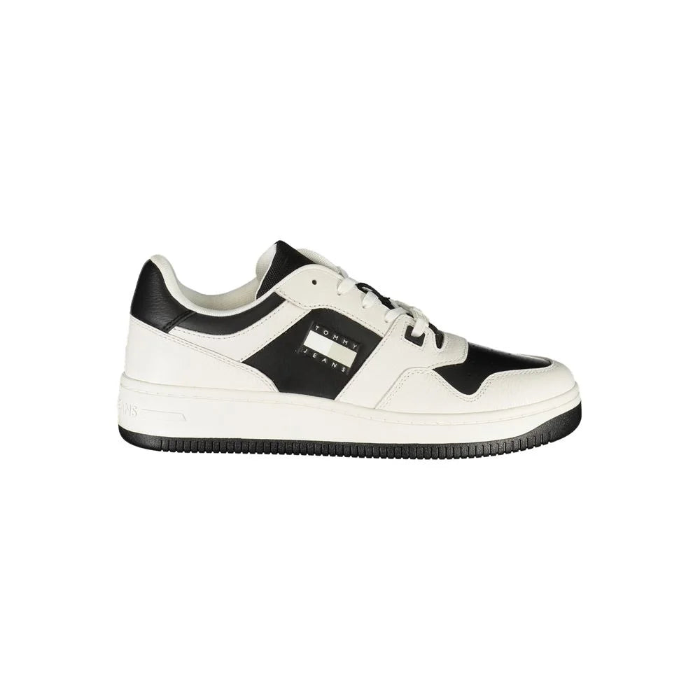 Tommy Hilfiger White Leather Mens Sneaker - Sneakers