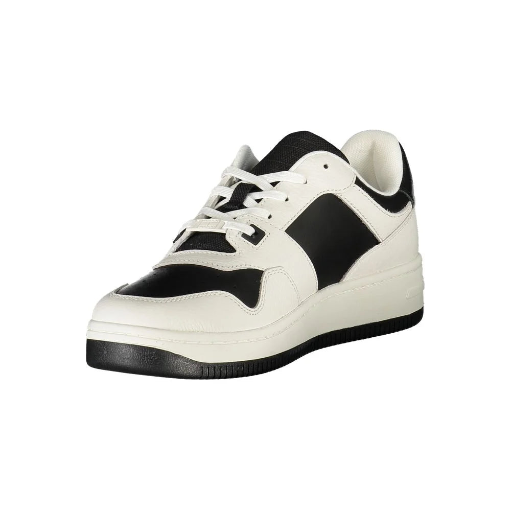 Tommy Hilfiger White Leather Mens Sneaker - Sneakers