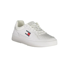 Tommy Hilfiger White Leather Mens Sneaker - Sneakers