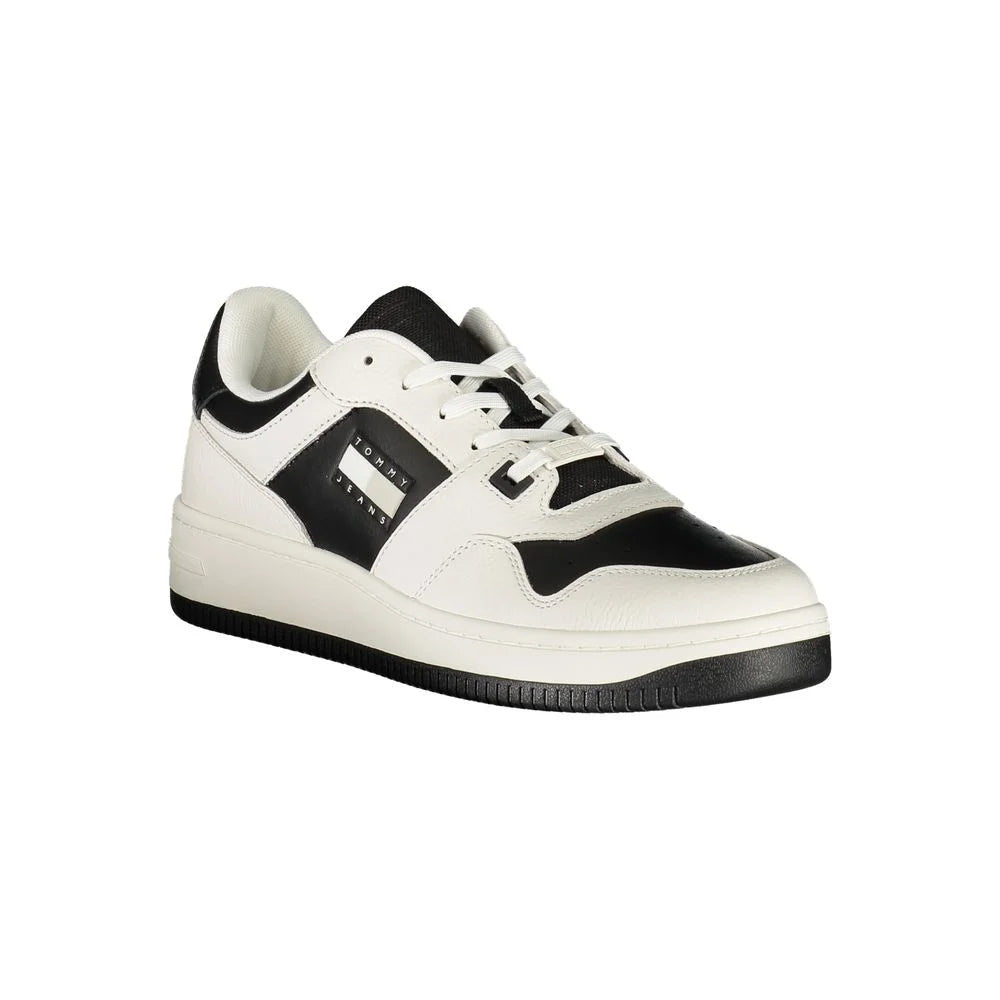 Tommy Hilfiger White Leather Mens Sneaker - Sneakers