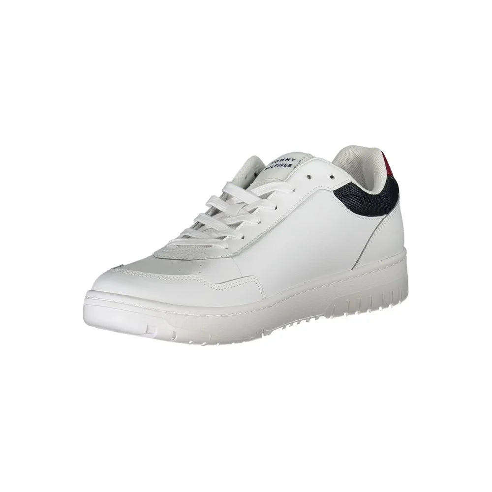 Tommy Hilfiger White Leather Sneaker - Sneakers