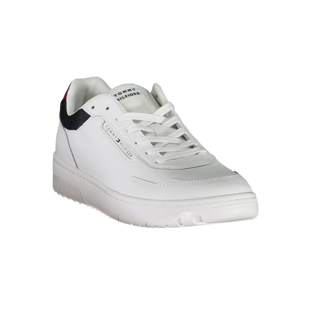 Tommy Hilfiger White Leather Sneaker - Sneakers