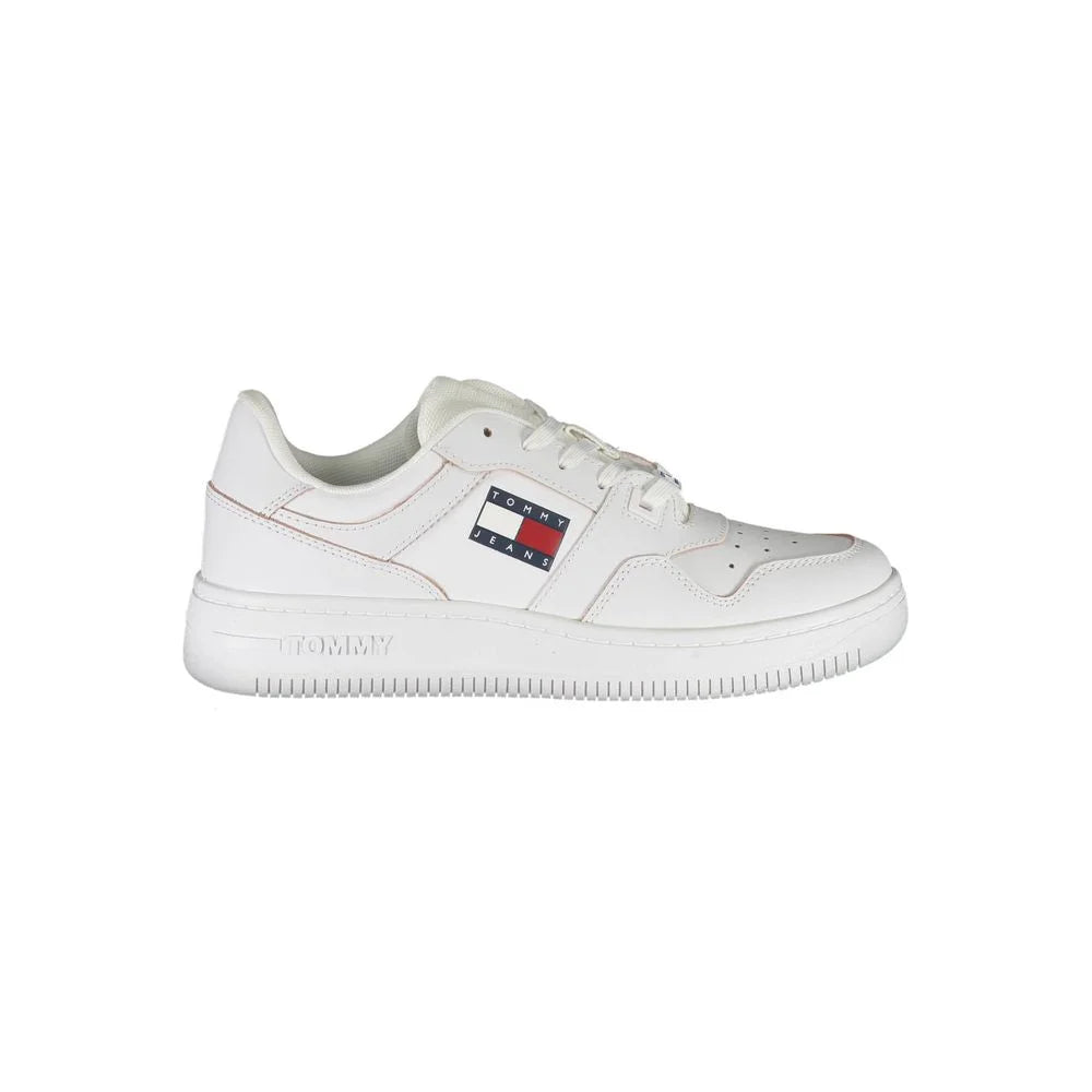 Tommy Hilfiger White Leather Women Sneaker - EU37/US7 - Sneakers
