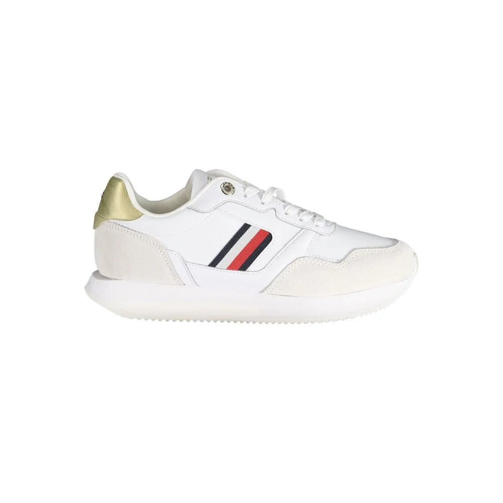 Tommy Hilfiger White Leather Women Sneaker - EU39/US8.5 - Sneakers