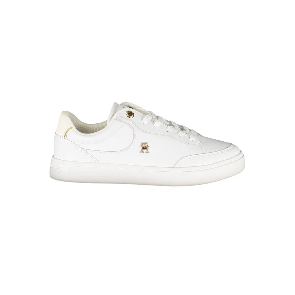 Tommy Hilfiger White Leather Women Sneaker - EU40/US10 - Sneakers