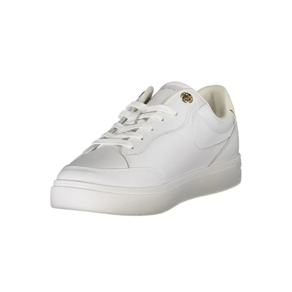 Tommy Hilfiger White Leather Women Sneaker - EU40/US10 - Sneakers