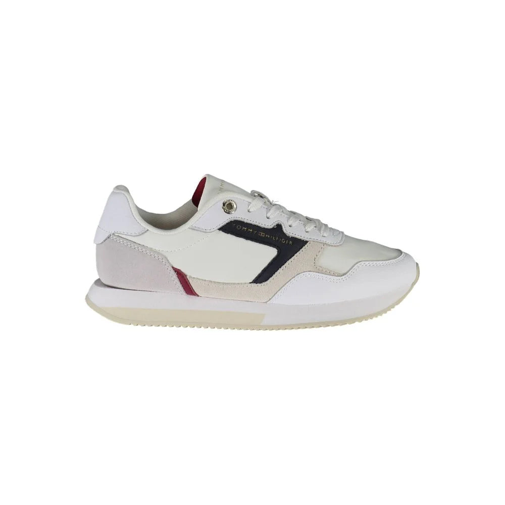 Tommy Hilfiger White Leather Women Sneaker - EU41/US11 - Sneakers
