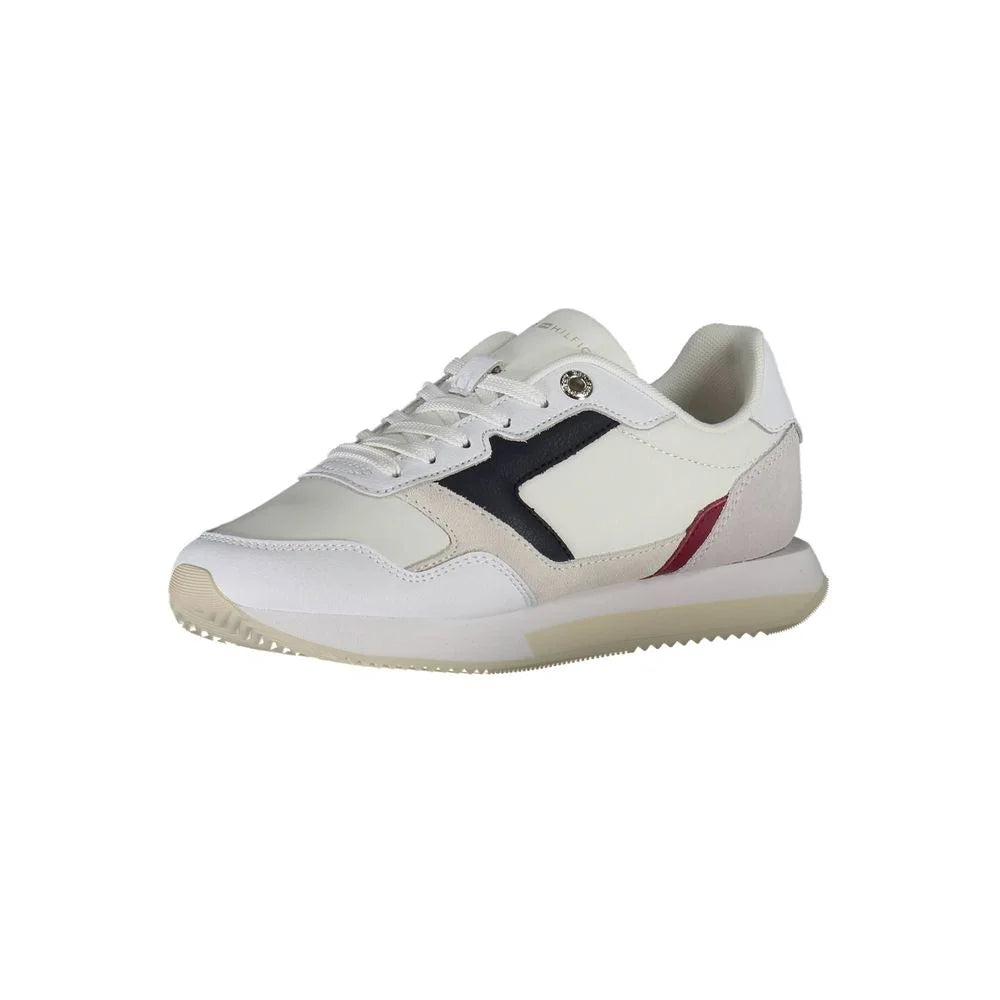 Tommy Hilfiger White Leather Women Sneaker - EU41/US11 - Sneakers
