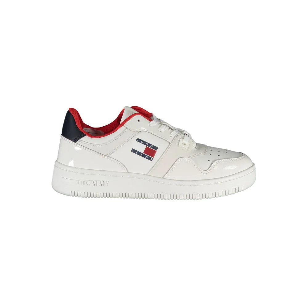 Tommy Hilfiger White Leather Women Sneaker - Sneakers