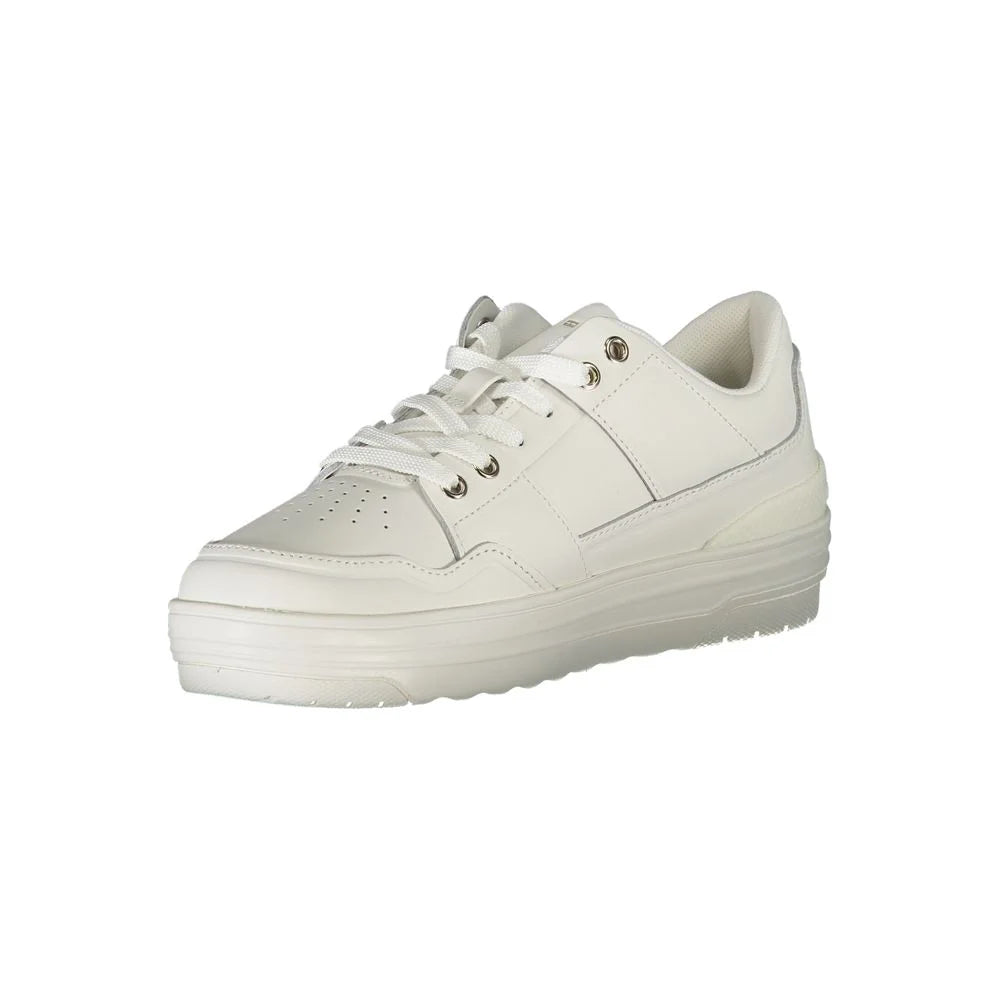 Tommy Hilfiger White Leather Women Sneaker - Sneakers