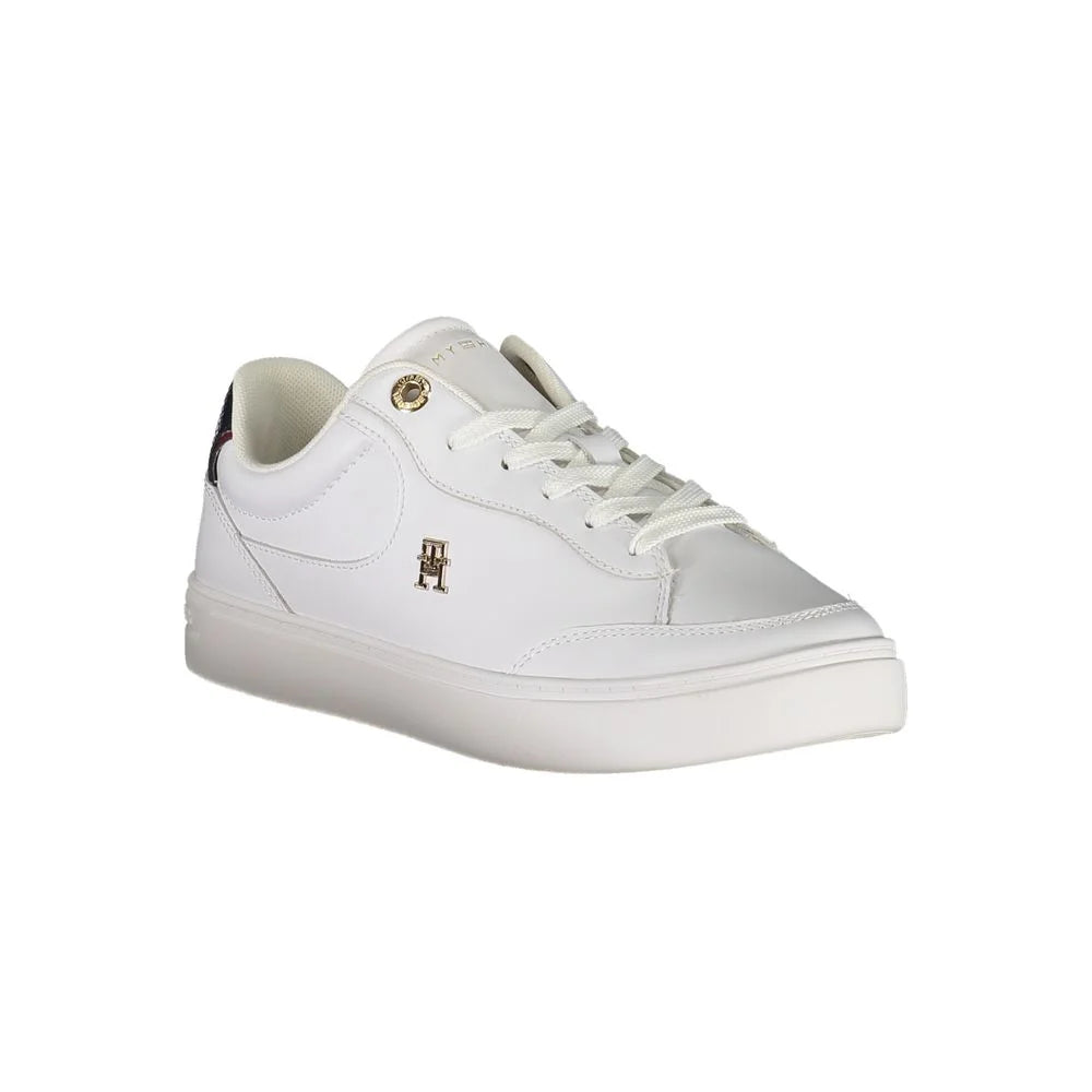 Tommy Hilfiger White Leather Women Sneaker - Sneakers
