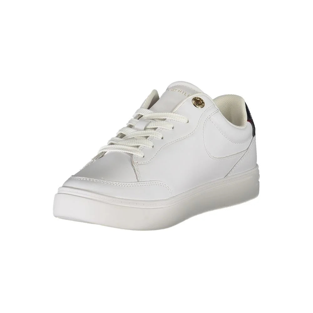 Tommy Hilfiger White Leather Women Sneaker - Sneakers