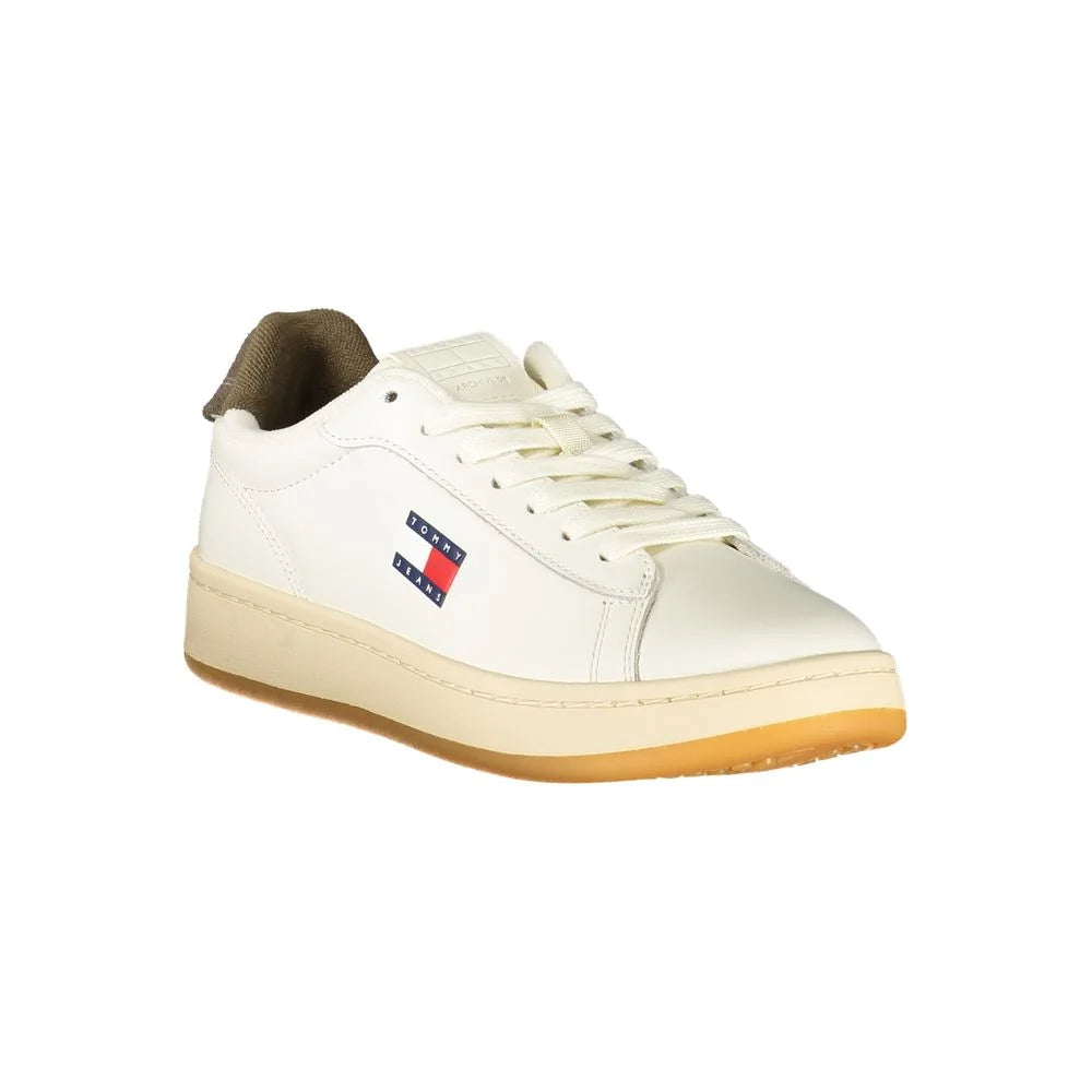 Tommy Hilfiger White Leather Women Sneaker - Sneakers