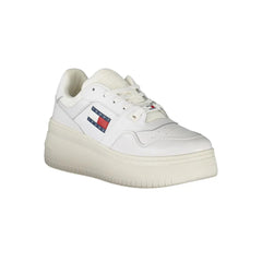 Tommy Hilfiger White Leather Women Sneaker - Sneakers