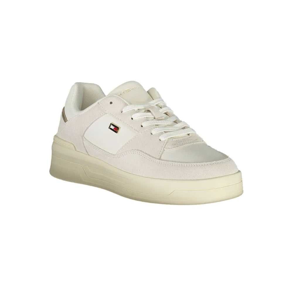 Tommy Hilfiger White Leather Women Sneaker - Sneakers